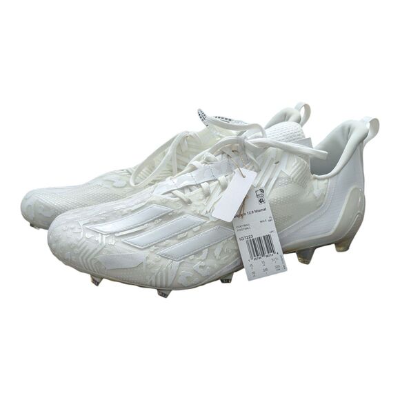 Adidas Adizero 12.0 Triple White Men’s Football Cleats IG7223  Men’s Size 16 New main image 7